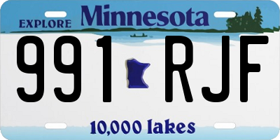 MN license plate 991RJF