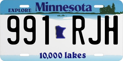 MN license plate 991RJH