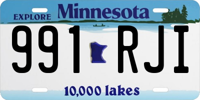 MN license plate 991RJI