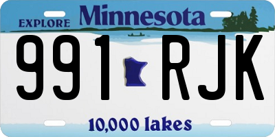 MN license plate 991RJK