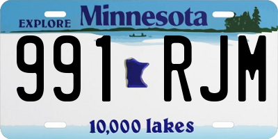 MN license plate 991RJM