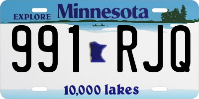 MN license plate 991RJQ