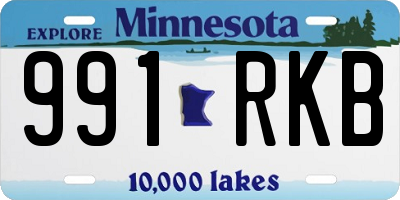 MN license plate 991RKB