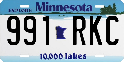 MN license plate 991RKC