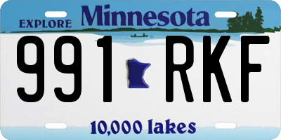MN license plate 991RKF
