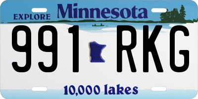 MN license plate 991RKG