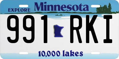 MN license plate 991RKI