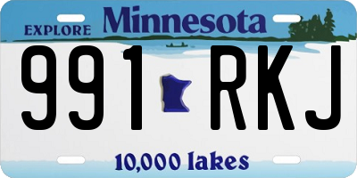 MN license plate 991RKJ