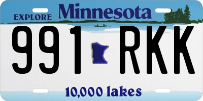 MN license plate 991RKK