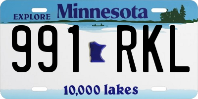 MN license plate 991RKL