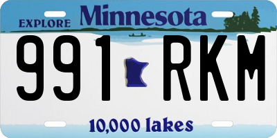 MN license plate 991RKM