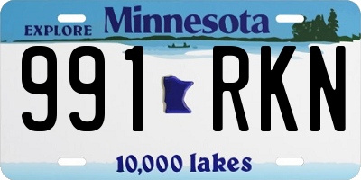 MN license plate 991RKN