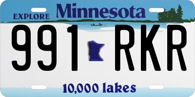 MN license plate 991RKR