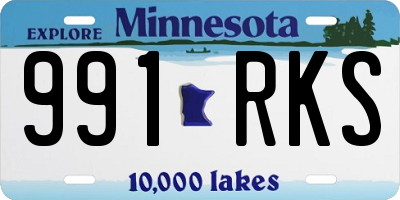 MN license plate 991RKS