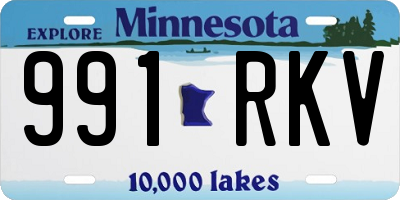 MN license plate 991RKV
