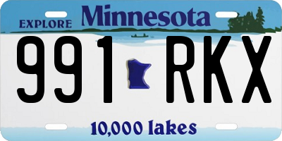 MN license plate 991RKX