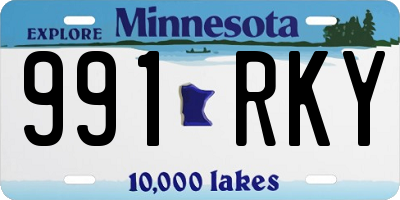 MN license plate 991RKY