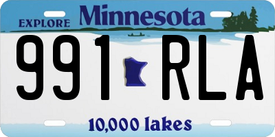 MN license plate 991RLA
