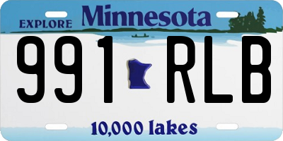MN license plate 991RLB