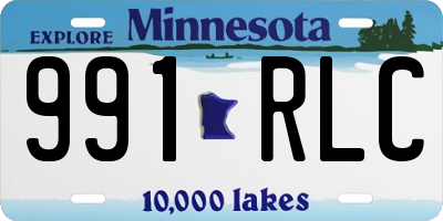 MN license plate 991RLC