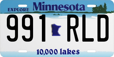 MN license plate 991RLD
