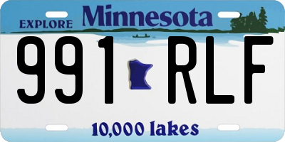 MN license plate 991RLF