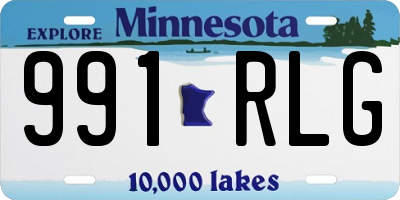 MN license plate 991RLG