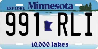 MN license plate 991RLI