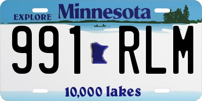 MN license plate 991RLM