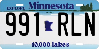 MN license plate 991RLN