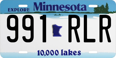 MN license plate 991RLR