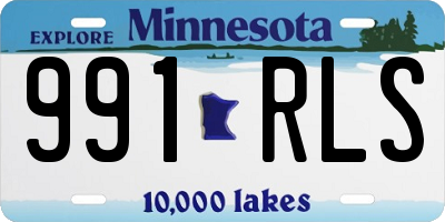 MN license plate 991RLS