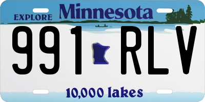 MN license plate 991RLV
