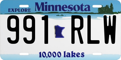 MN license plate 991RLW