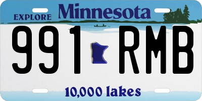 MN license plate 991RMB