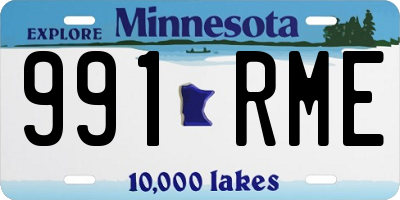 MN license plate 991RME