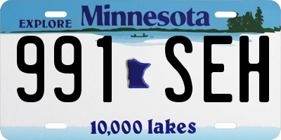 MN license plate 991SEH