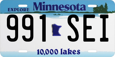 MN license plate 991SEI