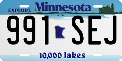 MN license plate 991SEJ