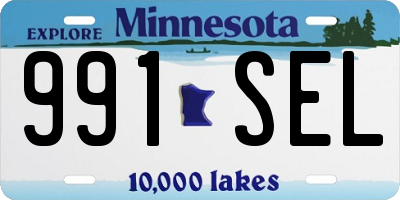 MN license plate 991SEL