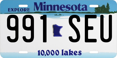 MN license plate 991SEU