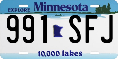 MN license plate 991SFJ