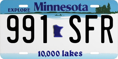 MN license plate 991SFR