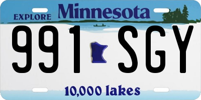 MN license plate 991SGY