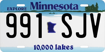 MN license plate 991SJV