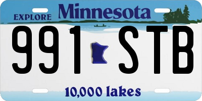 MN license plate 991STB