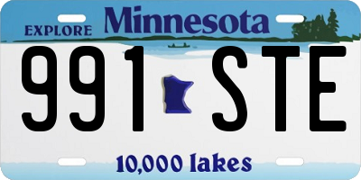 MN license plate 991STE