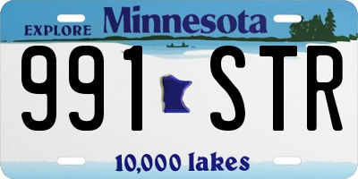 MN license plate 991STR