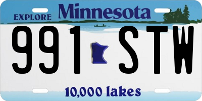 MN license plate 991STW