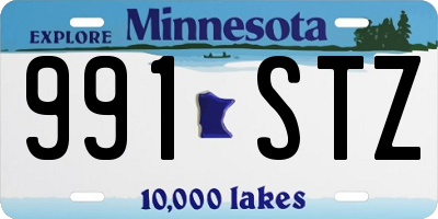 MN license plate 991STZ